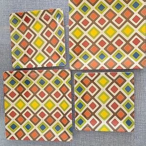 Retro Plastic Plates HOME Brand. Minimal Flaws Bright Colors